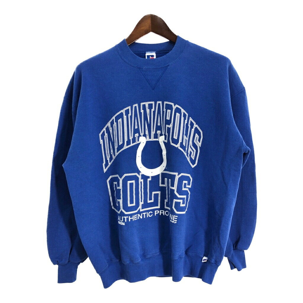 90年代 USA製 RUSSELL ATHLETIC ラッセル NFL インディアナポリス・コルツ スウェット プロチーム ブルー (メンズ XL) 中古 古着 T1085 6,023円