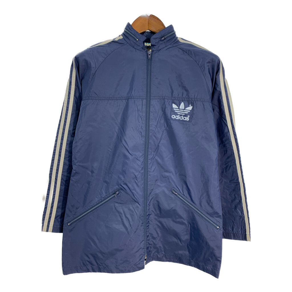 adidas ナイロンジャケット Mサイズ ネイビー　アディダス　バックプリント adidas ジャケット ナイロンジャケット adidas/アディダス