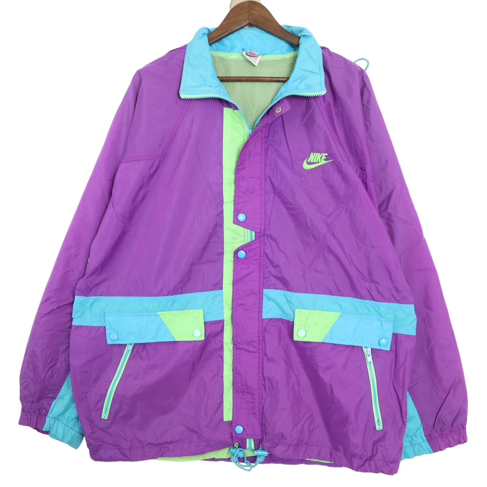 90年代 NIKE ナイキ ナイロンジャケット スポーツ パープル (メンズ XL) 中古 古着 A3968｜YAMAHISA USEDCLOTHINGSHOP