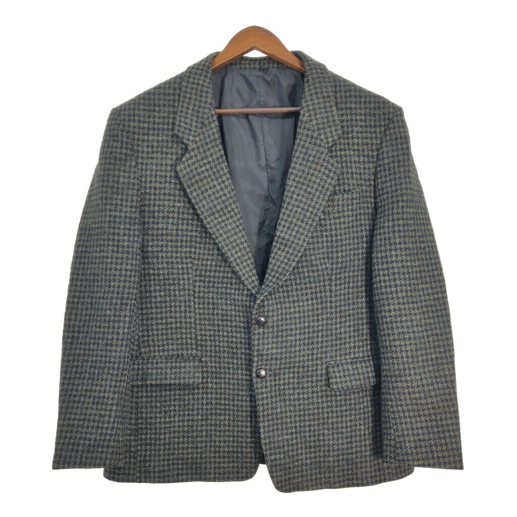 希少☆ USA製 90s ハリスツイード ヴィンテージ テーラードジャケット HARRIS TWEED 極上質感！60'sビンテージ USA製RoosAtkuis ハリス