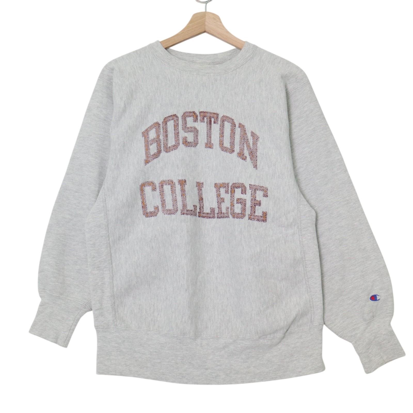 90年代 USA製 Champion チャンピオン REVERSE WEAVE リバースウィーブ ボストン大学 スウェット (メンズ LARGE) 古着 A3996