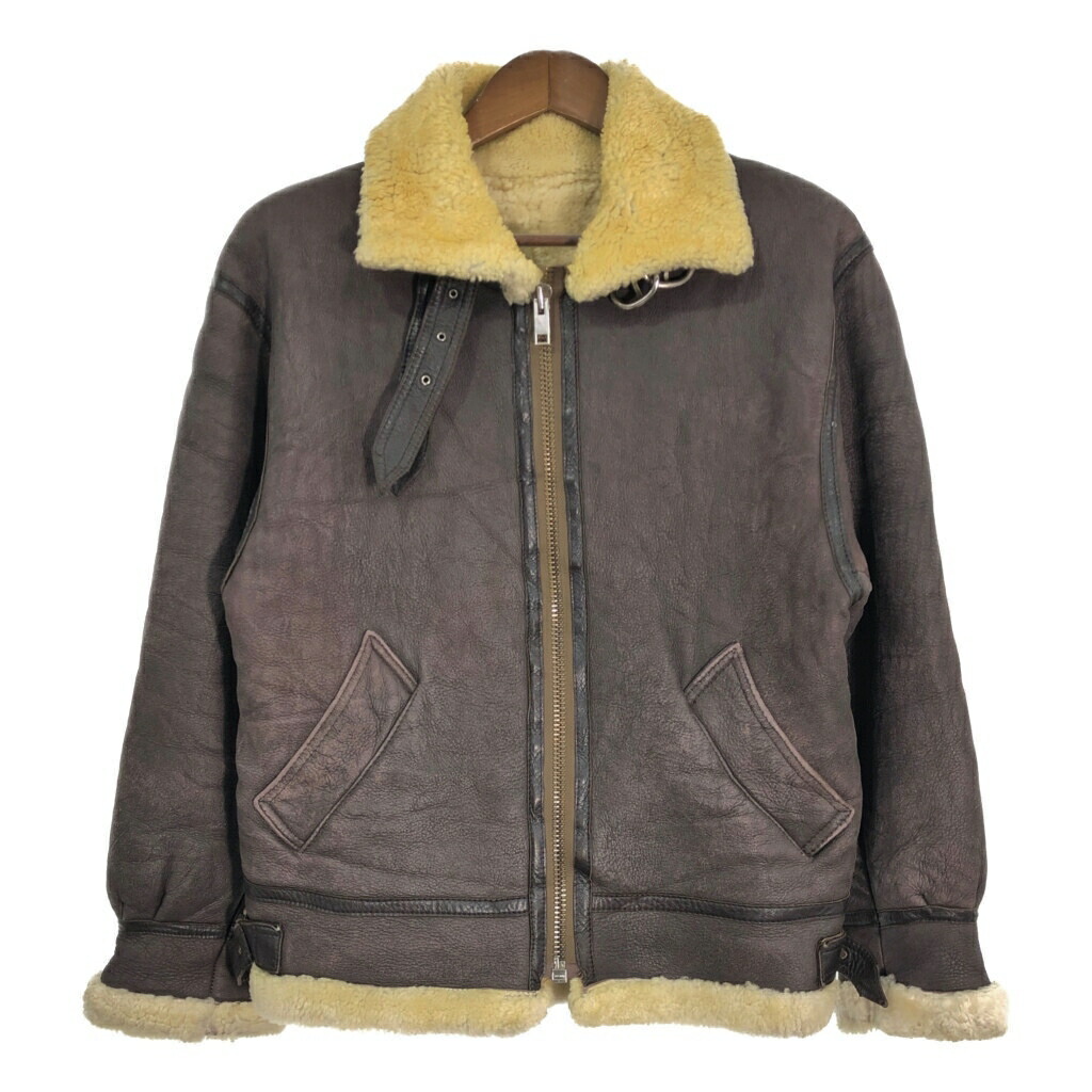 Terra australis ムートンジャケット羊革 ブラウンレザー TERRA