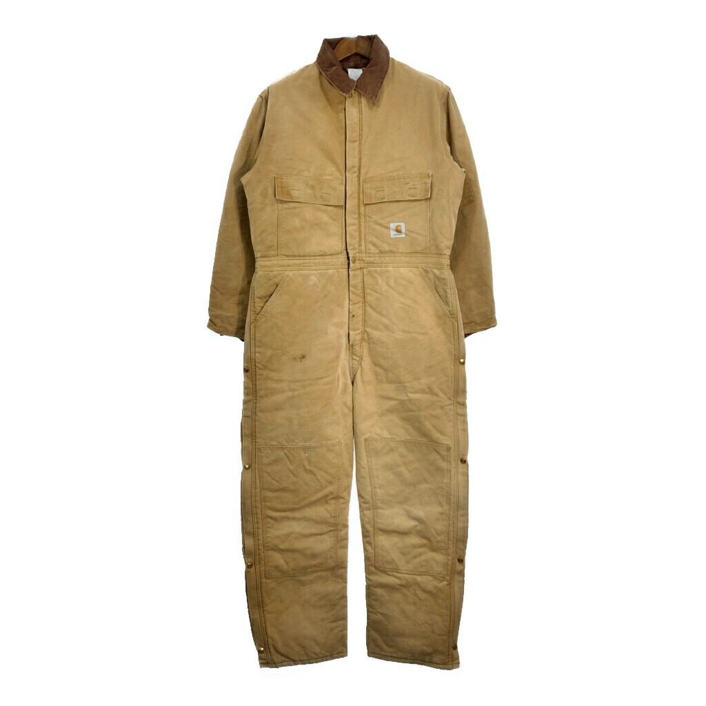 CARHARTT USA製 冬用 中綿キルティング L オールインワン ツナギ p8558-1.jpg