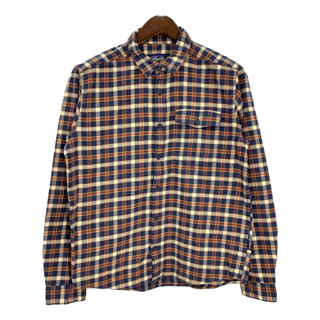 patagonia パタゴニア オーガニックコットン 長袖シャツ アウトドア タータンチェック マルチカラー (メンズ S) 中古 古着 T2269