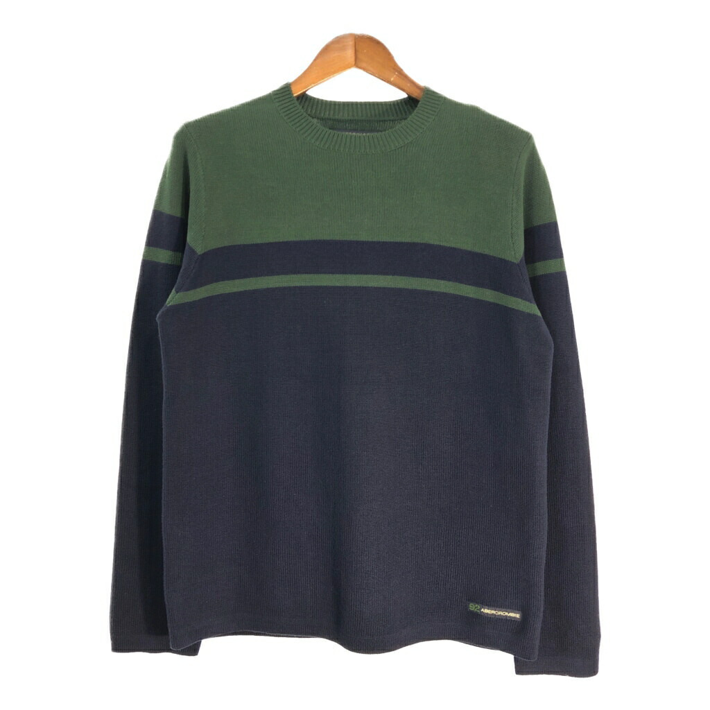 00年代 Abercrombie & Fitch アバクロンビーアンドフィッチ アクリル ニット セーター バイカラー (メンズ M) 中古 古着 T2546
