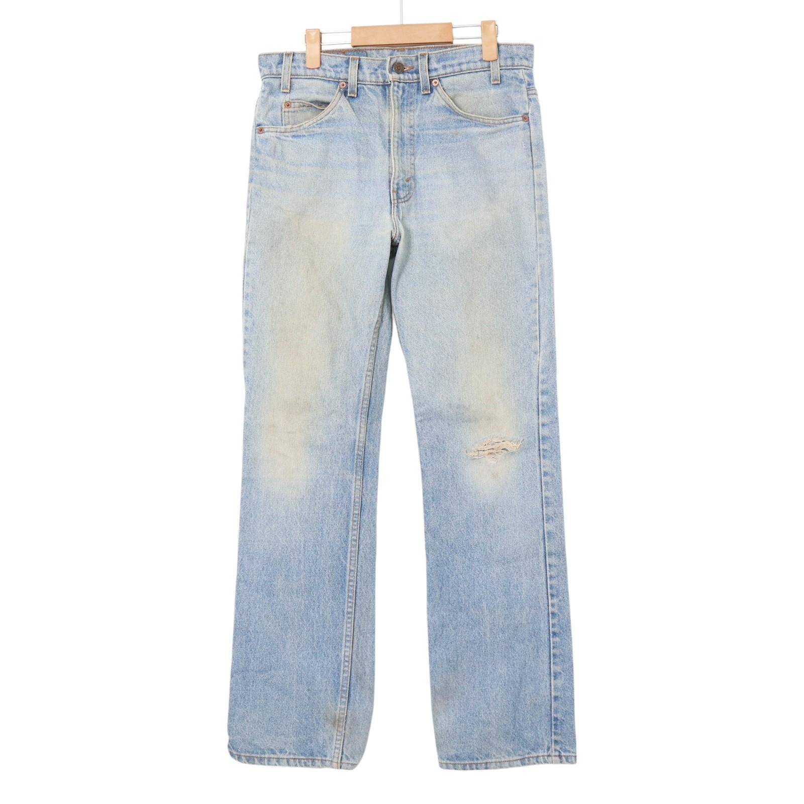 90年代 USA製 Levi's リーバイス 517 デニムパンツ ブルー (メンズ W32 L32) 中古 古着 A4154