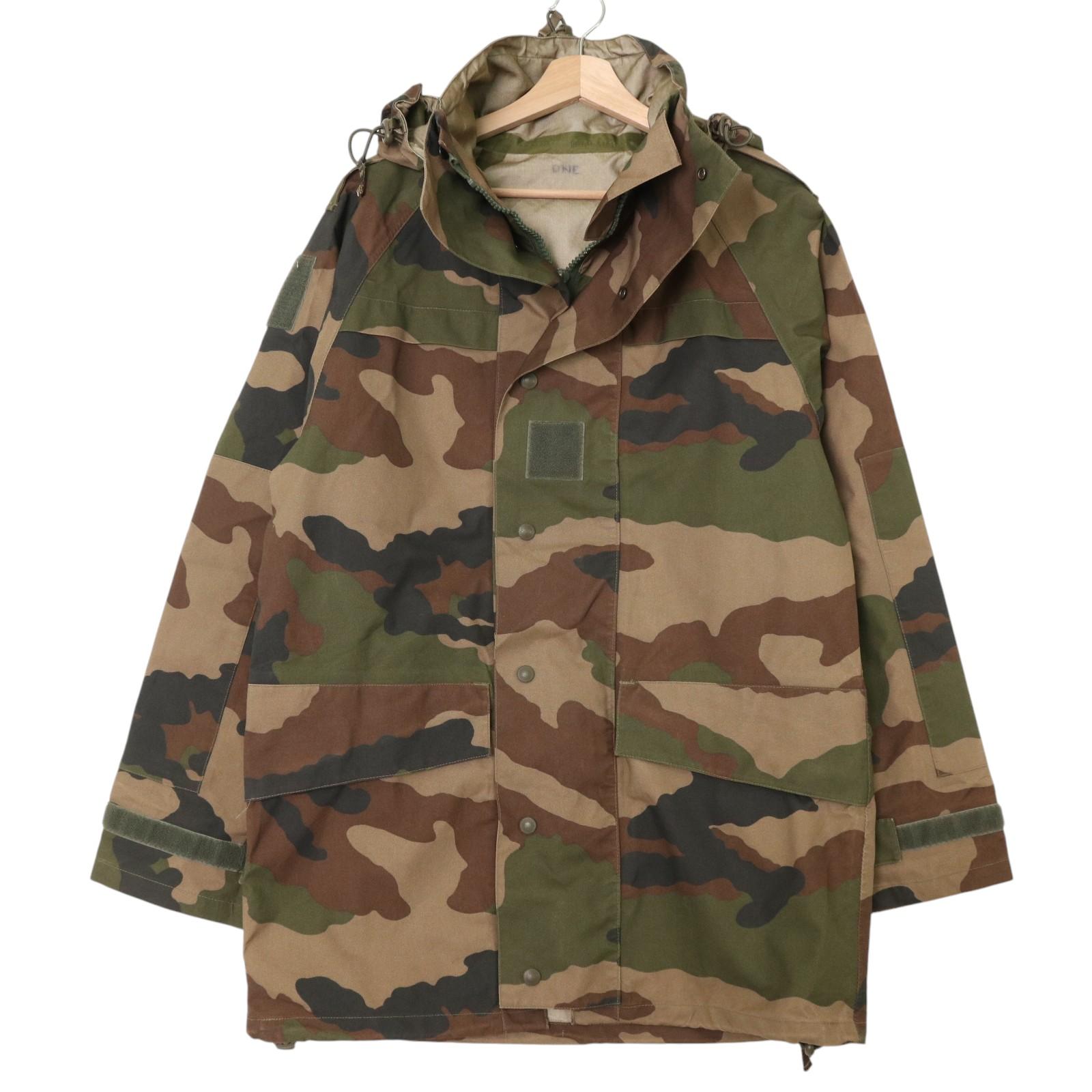 フランス軍 ウォータープルーフ フィールドパーカー ユーロ ミリタリー CCEカモ (メンズ 88L) 中古 古着 A4243|YAMAHISA USEDCLOTHINGSHOP