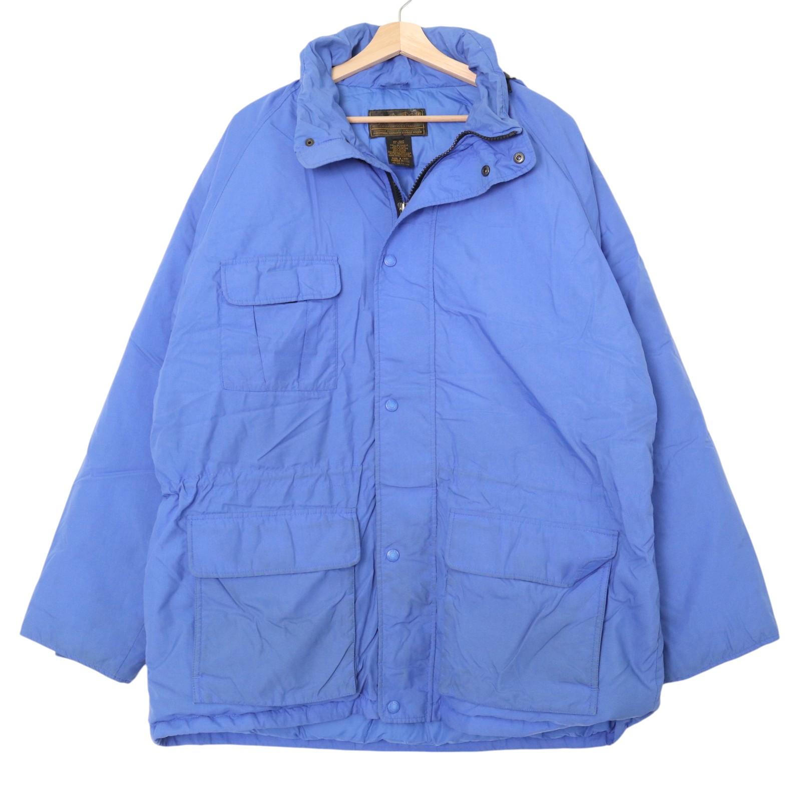 90年代 Eddie Bauer エディーバウアー ダウンジャケット アウトドア ライトブルー (メンズ XL) 中古 古着 A4245