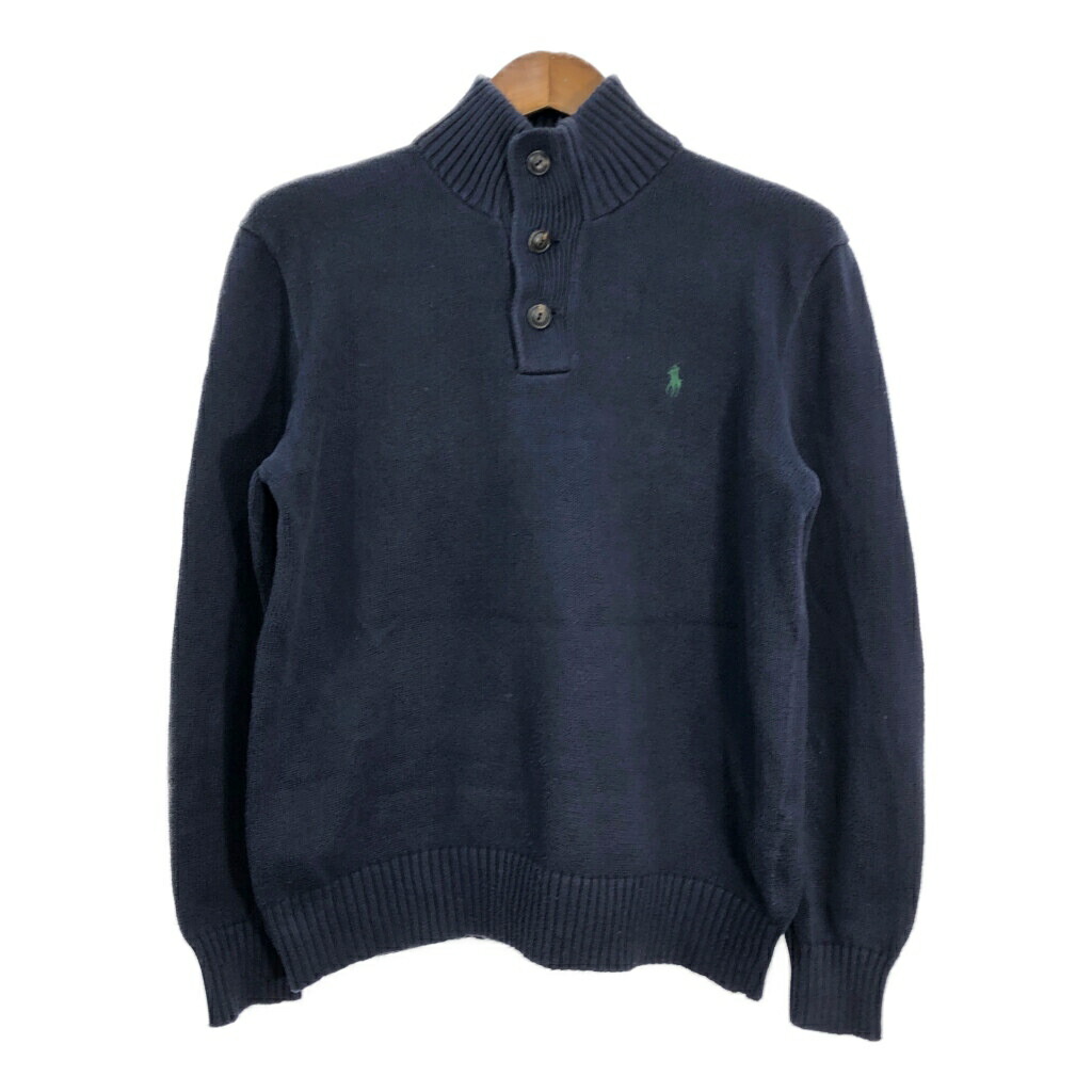 新品　ラルフローレン サマーニット ネイビー ポニー Ｍ　メンズ ラルフローレン 専用 サマーニット 半袖 ネイビー 赤ポニー 美品