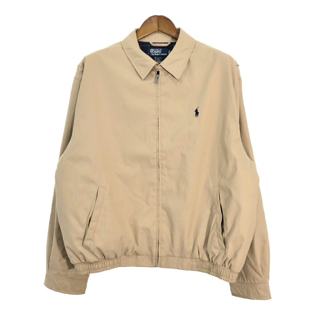 Polo by Ralph Lauren ポロ ラルフローレン スイングトップ ベージュ (メンズ XL) 中古 古着 T3034|YAMAHISA USEDCLOTHINGSHOP