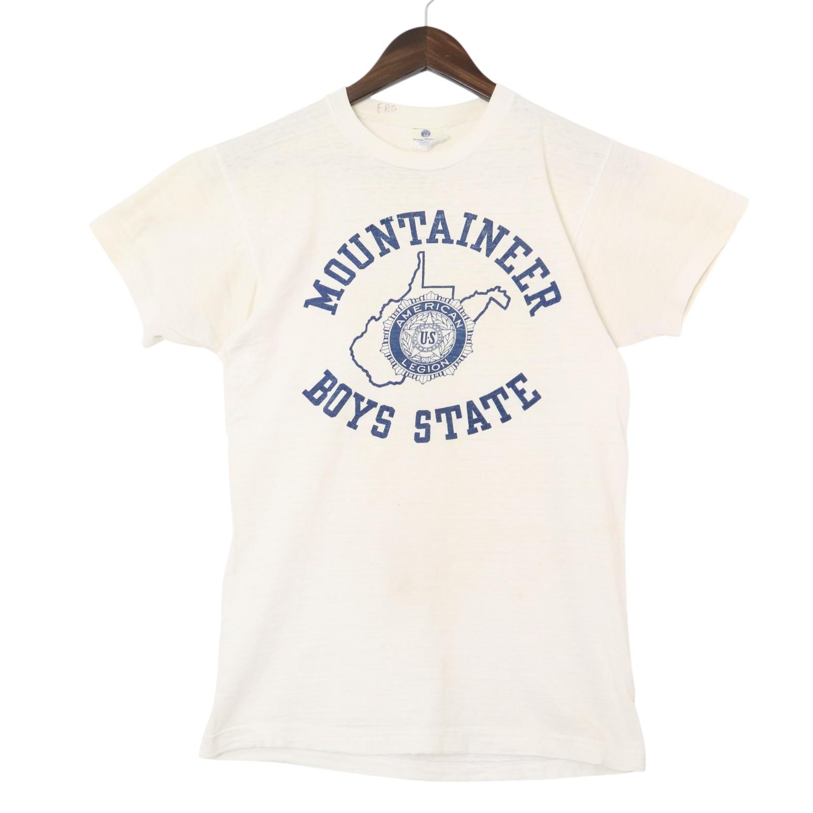 60年代 BOYS STATE 半袖Tシャツ ヴィンテージ ホワイト (メンズ S相当) 中古 古着 A4264|YAMAHISA USEDCLOTHINGSHOP