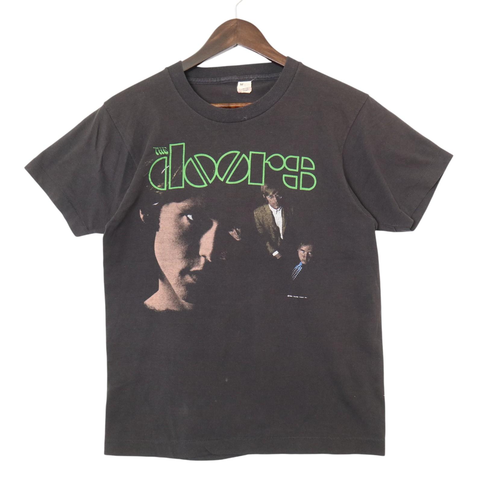 80年代 USA製 THE doors ドアーズ 半袖Ｔシャツ ヴィンテージ バンド ブラック(メンズ M)中古 古着 A4272