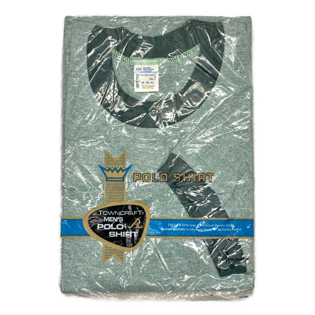 デッドストック 70年代 TOWNCRAFT タウンクラフト リンガーＴシャツ ヴィンテージ グリーン (メンズ M) 中古 古着 T2869