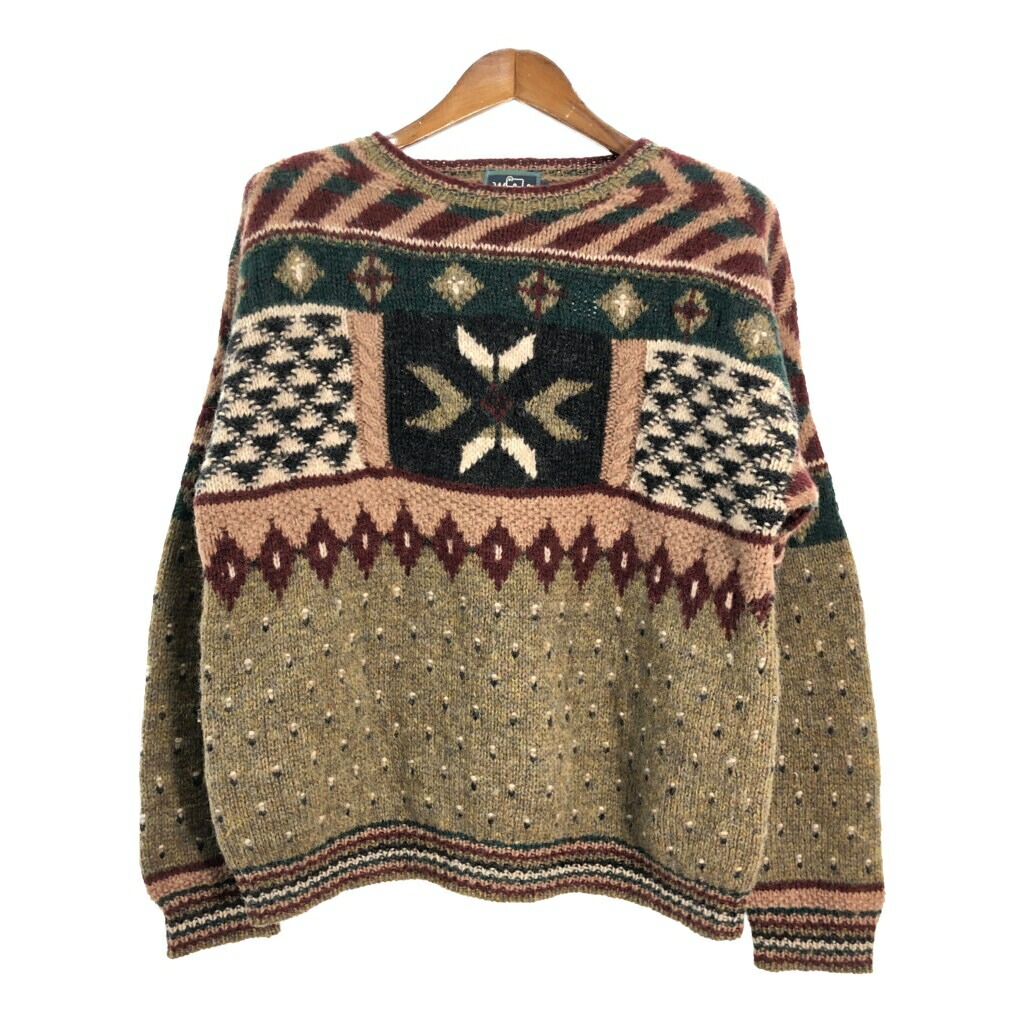 80sヴィンテージ ウールリッチ WOOLRICH ニット セーター L 熊 ♪ 80sヴィンテージ ウールリッチ WOOLRICH ニット セーター L 熊 ♪