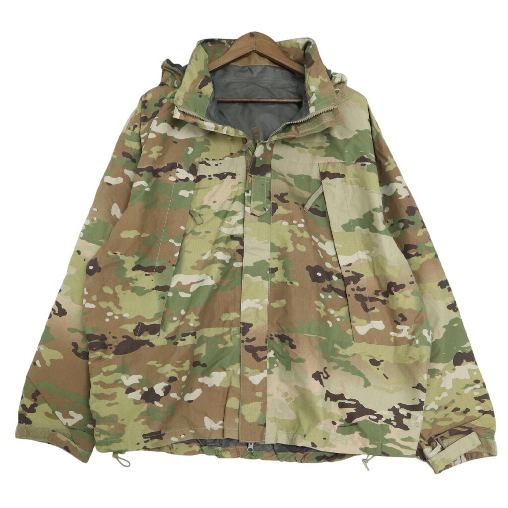 米軍実物 U.S.ARMY ECWCS GEN3 level6 ハードシェルジャケット ミリタリー OCP迷彩 マルチカラー(メンズ LARGE相当)中古 古着 A4357
