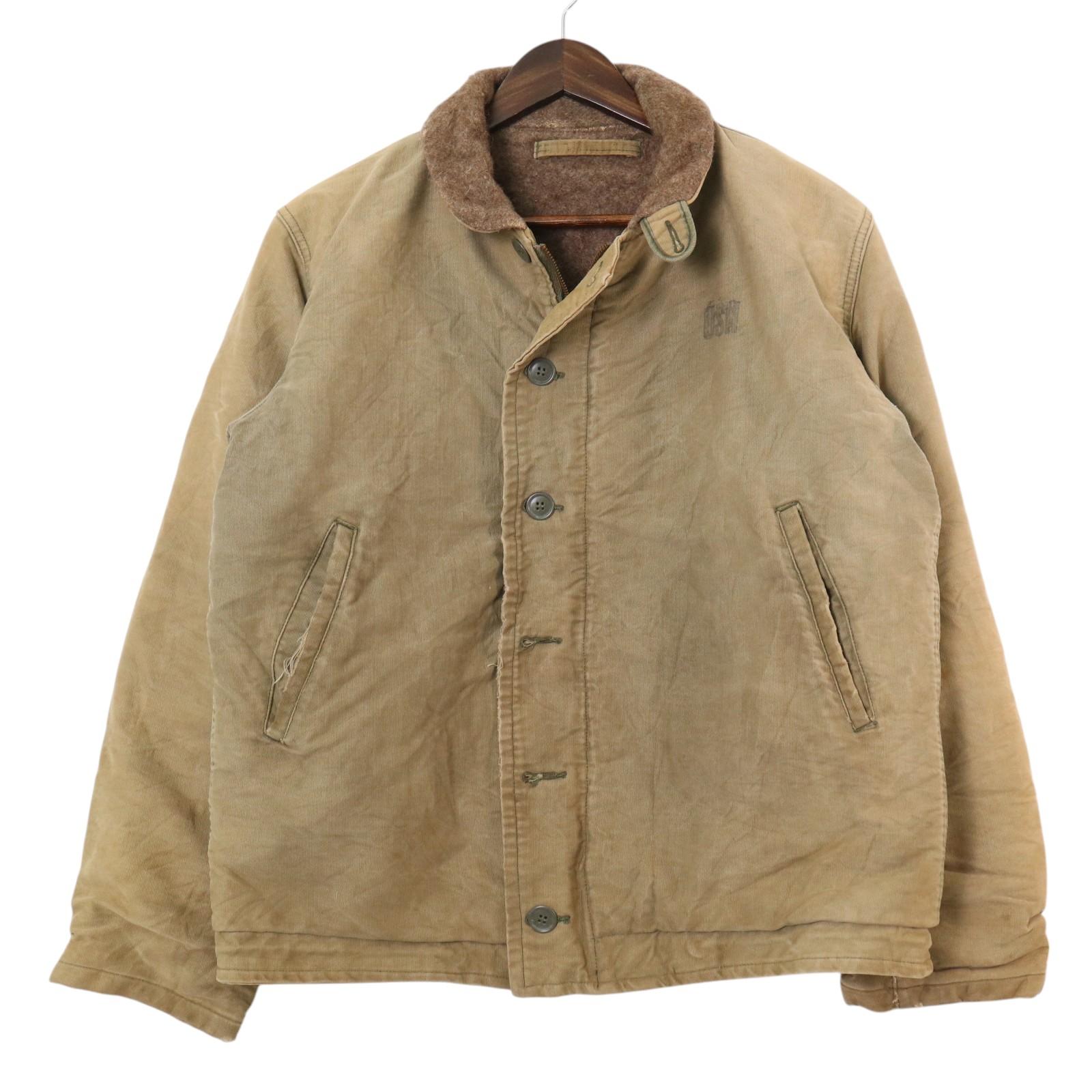 楽天市場】40s US NAVY N-4 Deck Jacket オリーブ 36相当 米軍