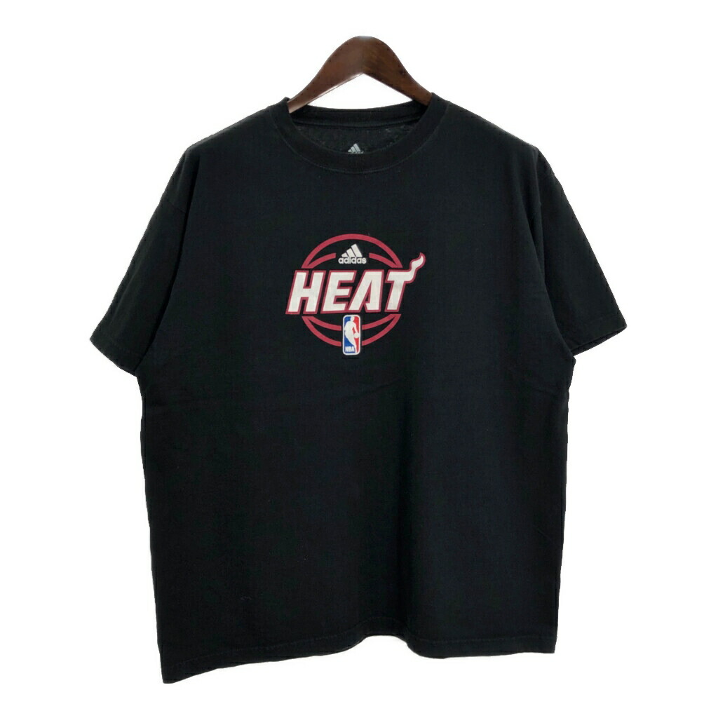 古着 アディダス マイアミヒート レブロンジェームス ゲームシャツ ブラック adidas NBA マイアミ・ヒート レブロン・ジェームズ ゲーム