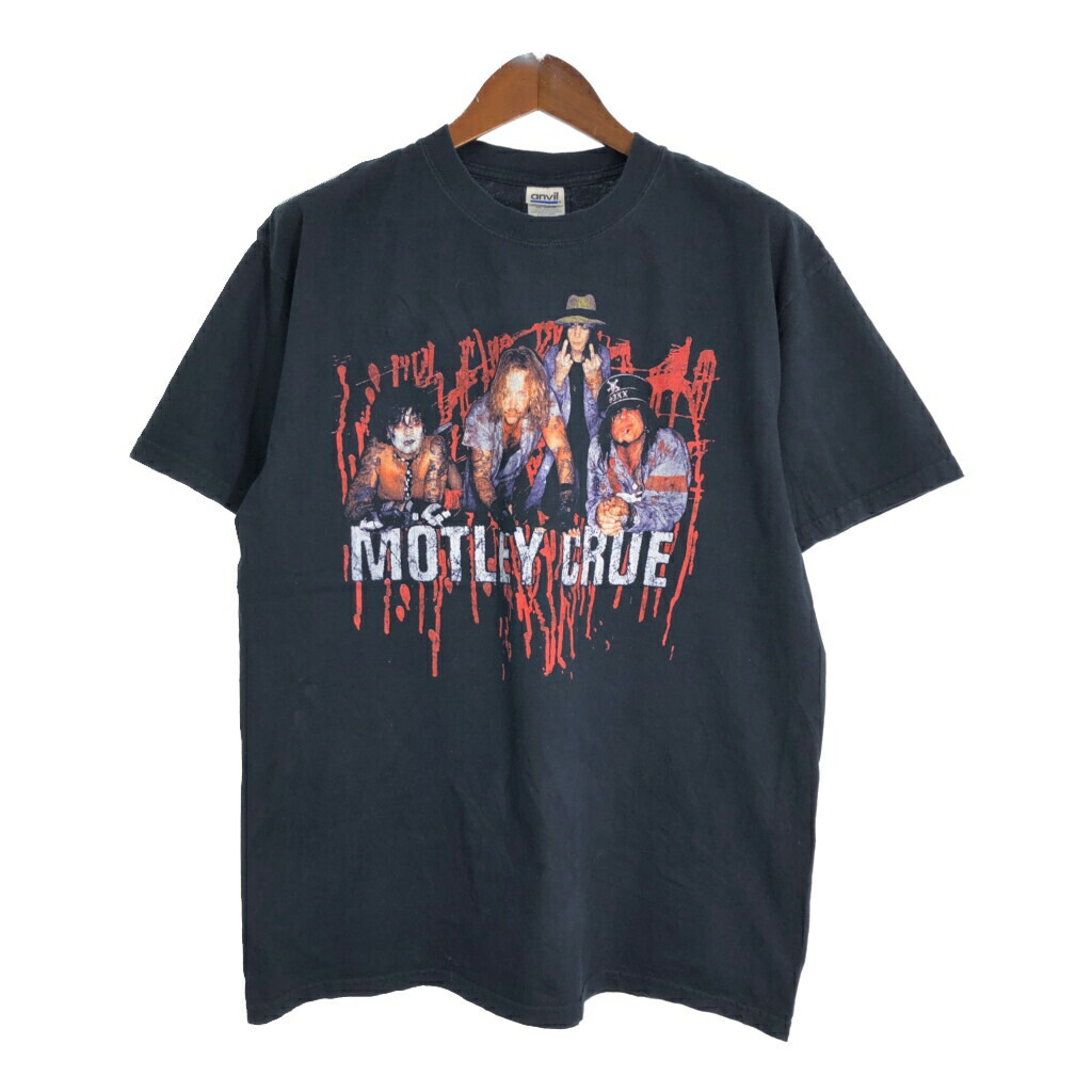 00年代 MOTLEY CRUE モトリー・クルー 2005 ツアーＴシャツ バンド ブラック(メンズ XL)中古 古着 T3979｜YAMAHISA USEDCLOTHINGSHOP