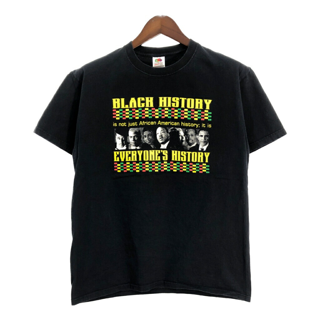 00年代 BLACK HISTORY 半袖Ｔシャツ ブラック (メンズ L) 中古 古着 T4212