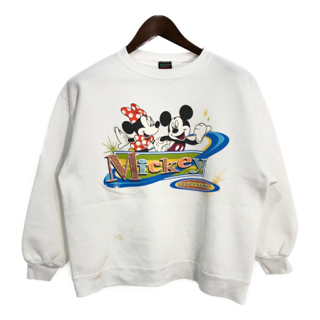 ディズニー　ミッキー　古着 Disney スウェット 2024AW /ディズニー ミッキー サガラ刺繍