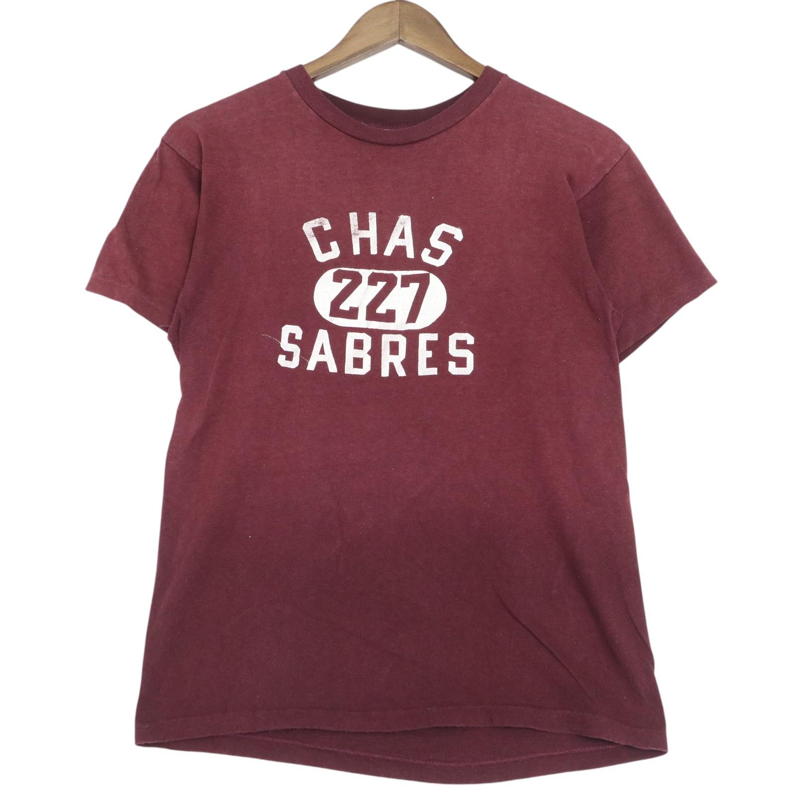 60年代 Champion チャンピオン 半袖Ｔシャツ ヴィンテージ ワインレッド（メンズ M ）中古 古着 A4524