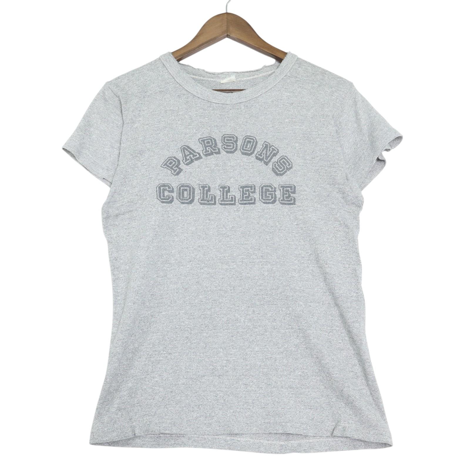 60年代 Champion チャンピオン 半袖Tシャツ ヴィンテージ カレッジ グレー(メンズ S相当)中古 古着 A4527