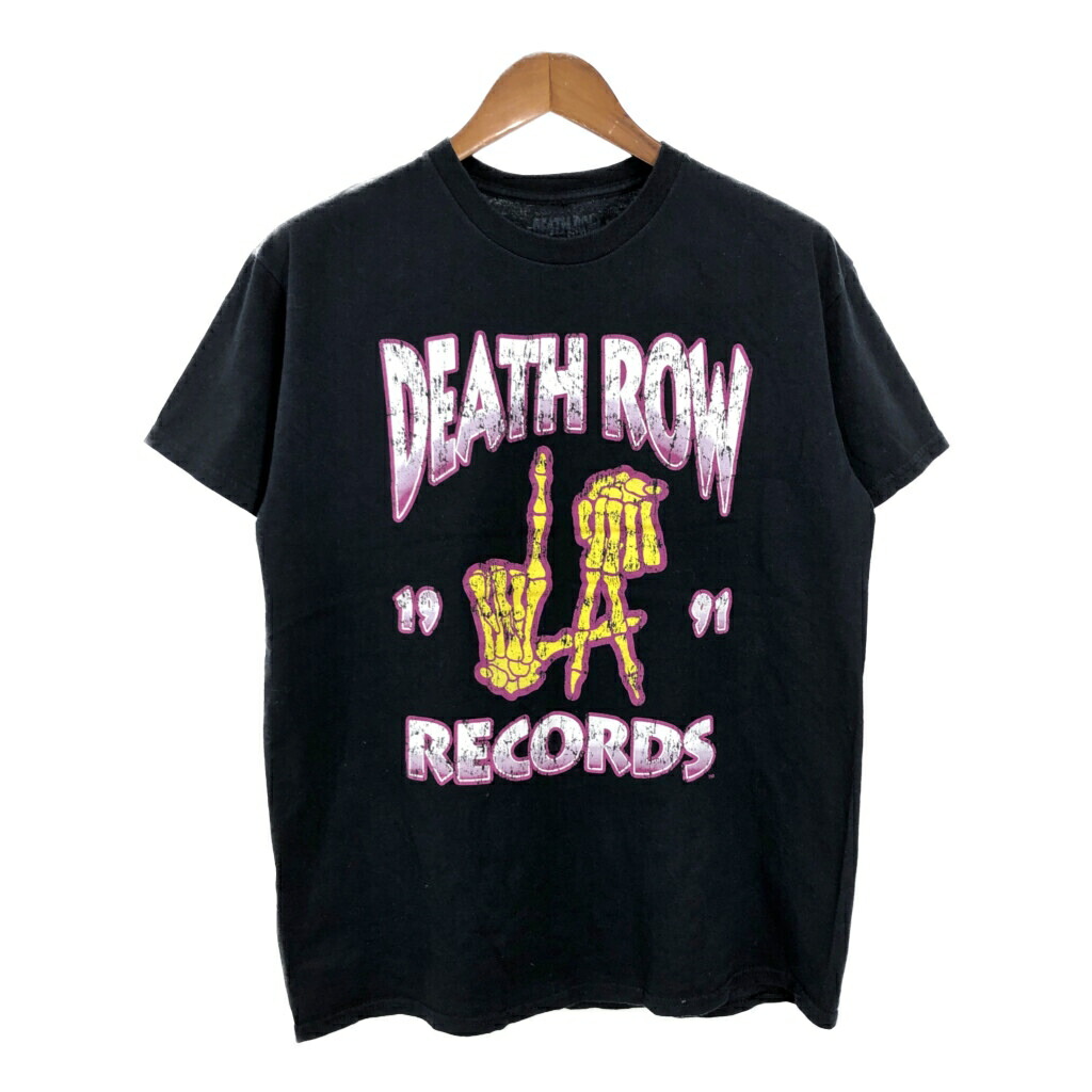 ヴィンテージ　DEATH ROW Ｔ−シャツ デス・ロウ・レコード 音楽 ミュージック 黒 ブラック 半袖