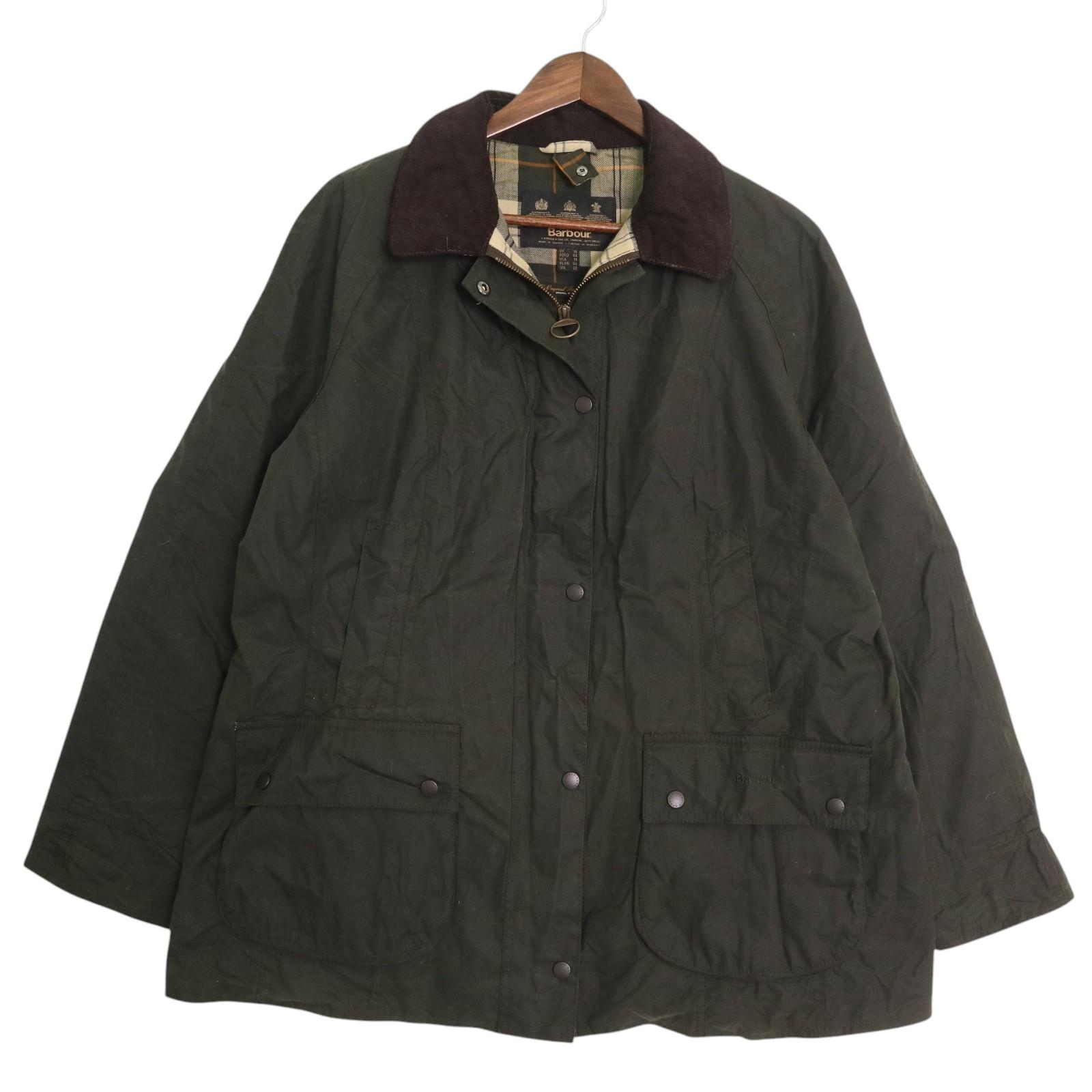 イングランド製 Barbour バブアー BEADNELL ビードネル オイルドジャケット オリーブ(レディース UK18)中古 古着 A4718｜YAMAHISA USEDCLOTHINGSHOP