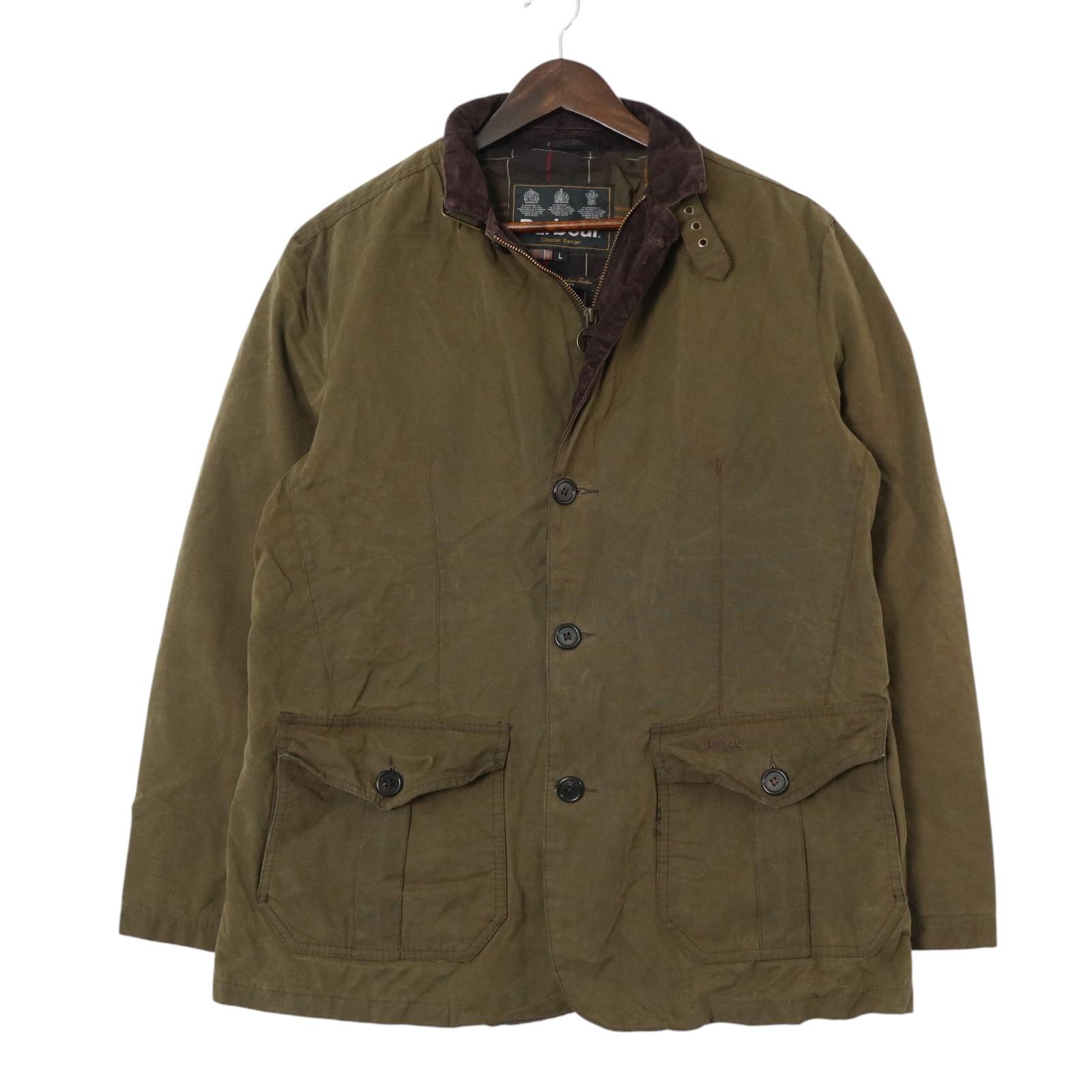 Barbour バブアー LUTS WAX JACKET オイルドジャケット オリーブ(メンズ L)中古 古着 A4707