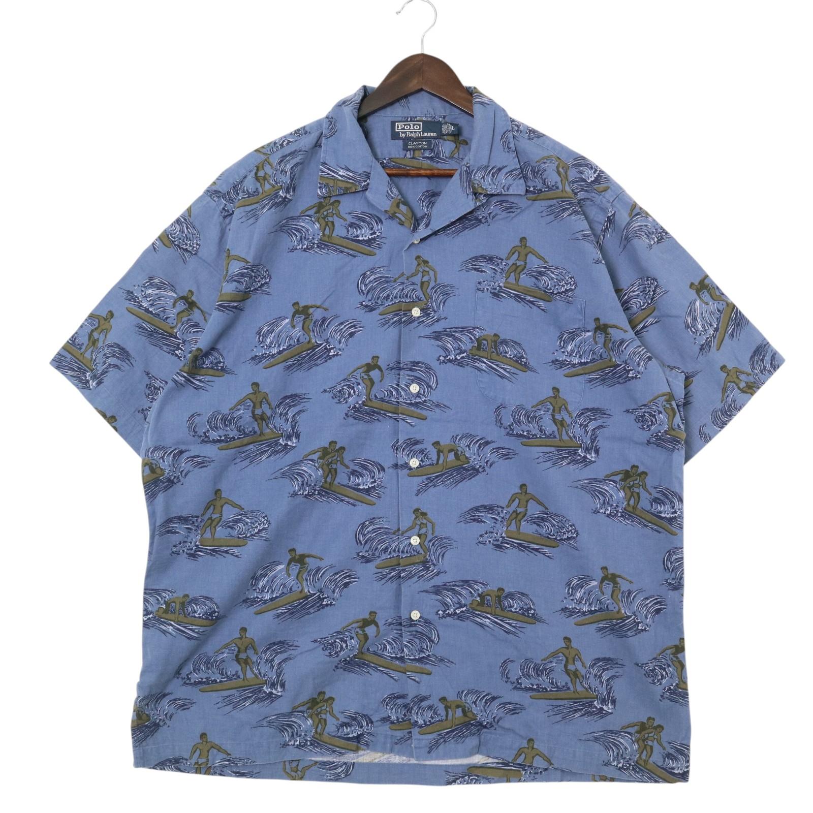 【入手困難!!】ラルフローレン ✈︎CLAYTON 開襟シャツ 花柄 ゆるだぼ 90s Polo Ralph Lauren 