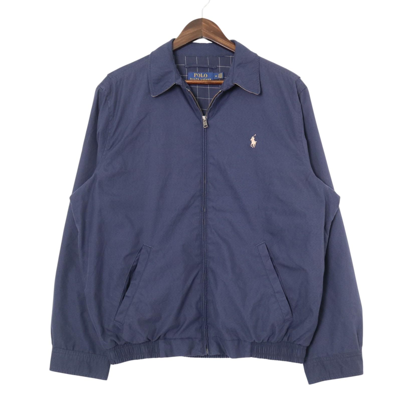 ポロラルフローレン スイングトップ S ネイビー TALONジップ 裏地チェック a4864-1.jpg
