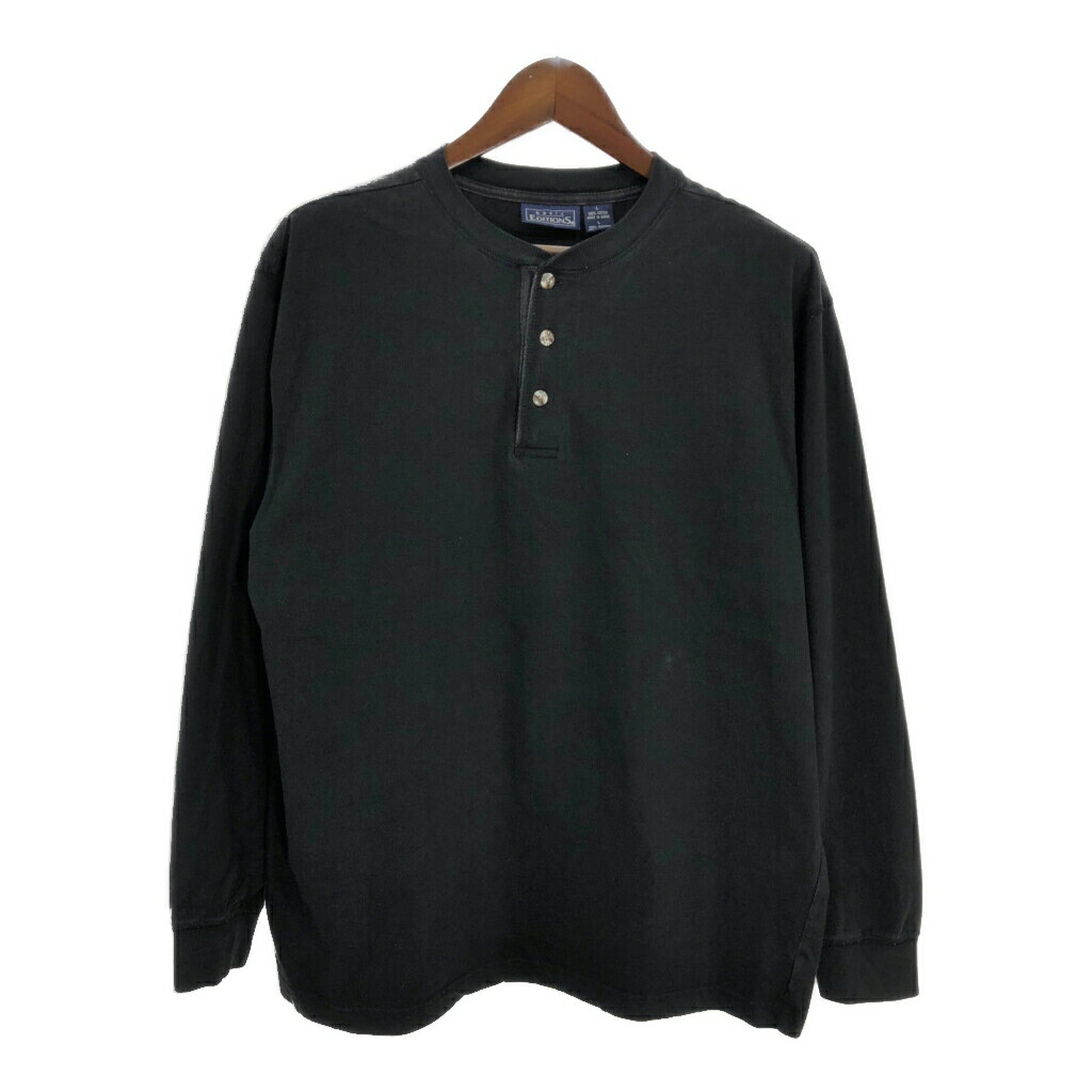 kinema waffle henley neck ブラック　サイズM WAFFLE-KNIT HENLEY WITH SHORT SLEEVE | GATE
