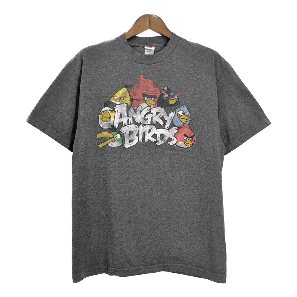 【楽天市場】ワンポイントロゴ ANGLY BIRDS アングリーバード 半袖Tシャツ ゲーム グレー(メンズ L)中古 古着 T6678 ...