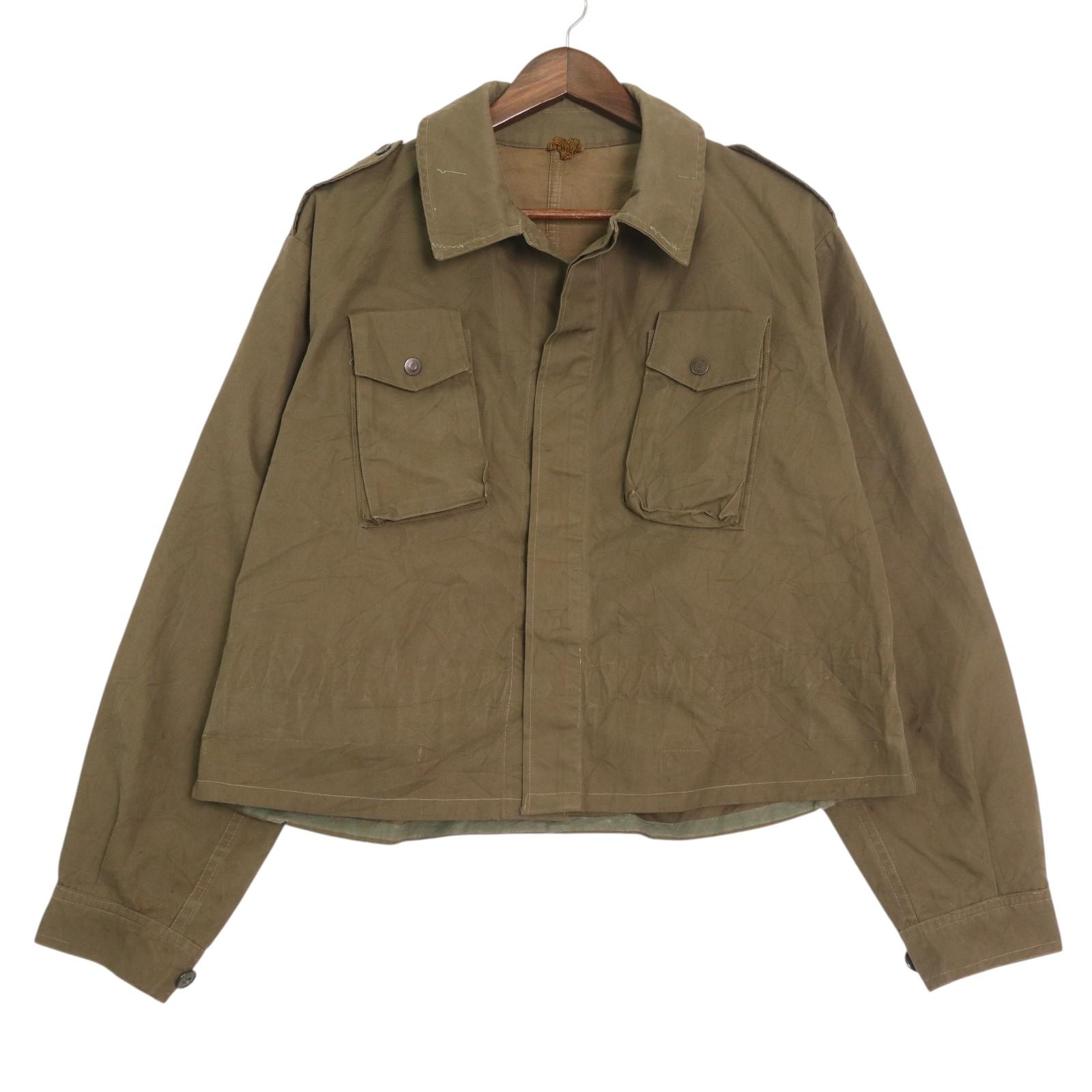 70年代 ベルギー軍 バトルドレスジャケット ユーロ ミリタリー オリーブ(メンズ XL相当)中古 古着 A4942|YAMAHISA USEDCLOTHINGSHOP