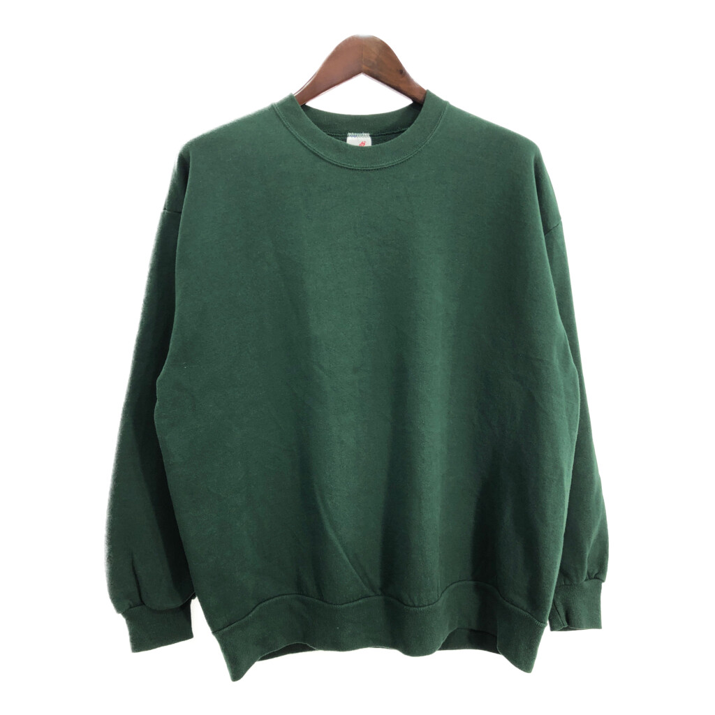 90年代 USA製 JERZEES ジャージーズ 無地スウェット グリーン(メンズ XL)中古 古着 T6935