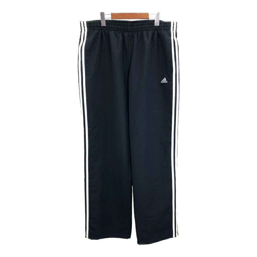 古着 adidas アディダス トラックパンツ ブラック 黒 ジャージ adidas パンツ 「ヴィンテージ古着」adidas / アディダス ロゴ