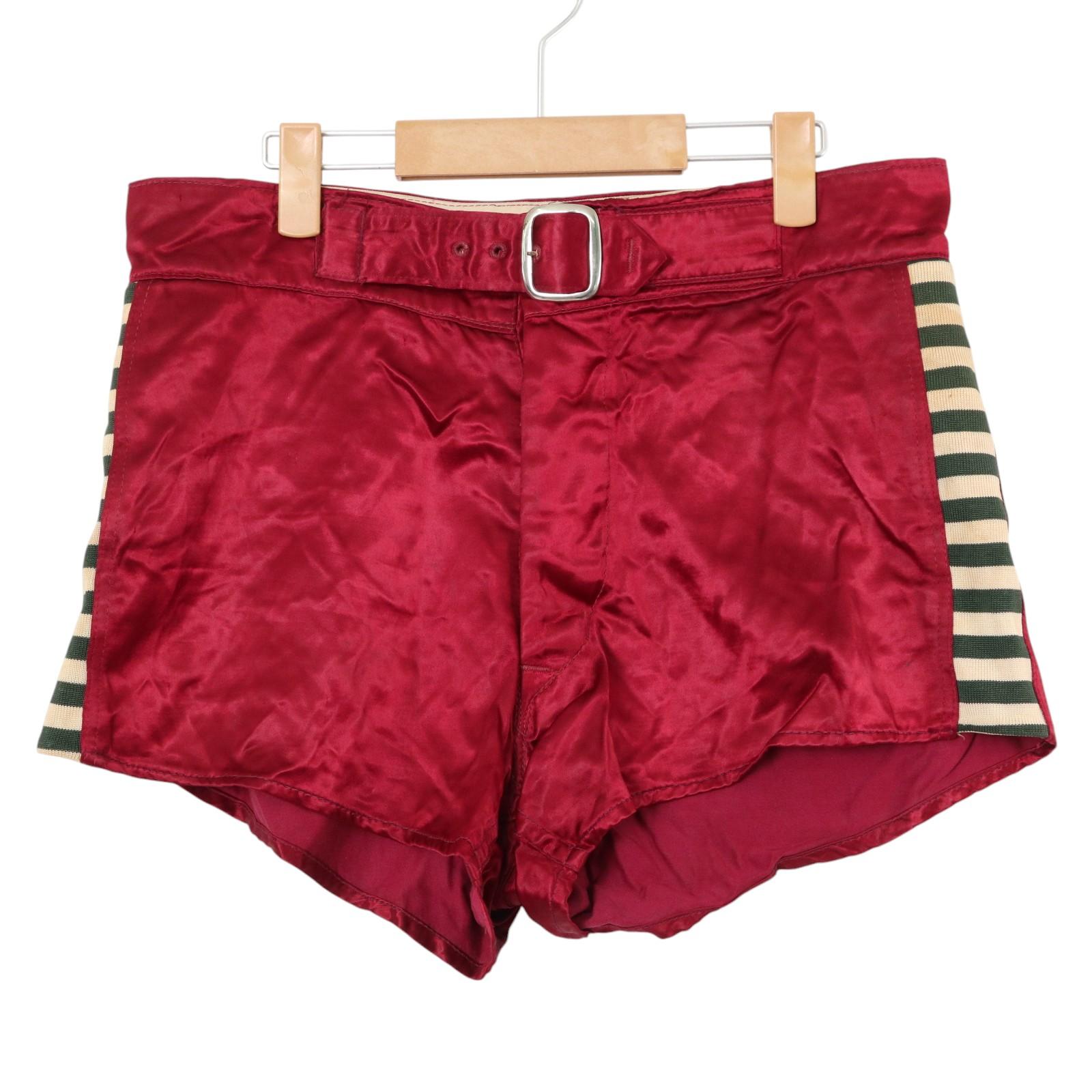 50年代 USA製 Southland バスケットボールパンツ ヴィンテージ スポーツ レッド(メンズ 34)中古 古着 A5102｜YAMAHISA USEDCLOTHINGSHOP