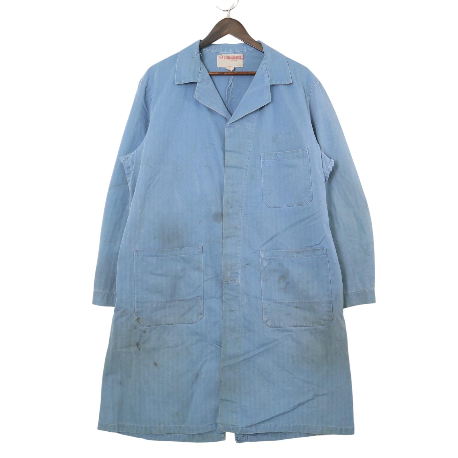 60'sビンテージ古着！オールブラックのヘリンボーン織りショップコート USED】60s～70s JAPAN VINTAGE BLACK STRIPE TROUSERS TALON ZIP