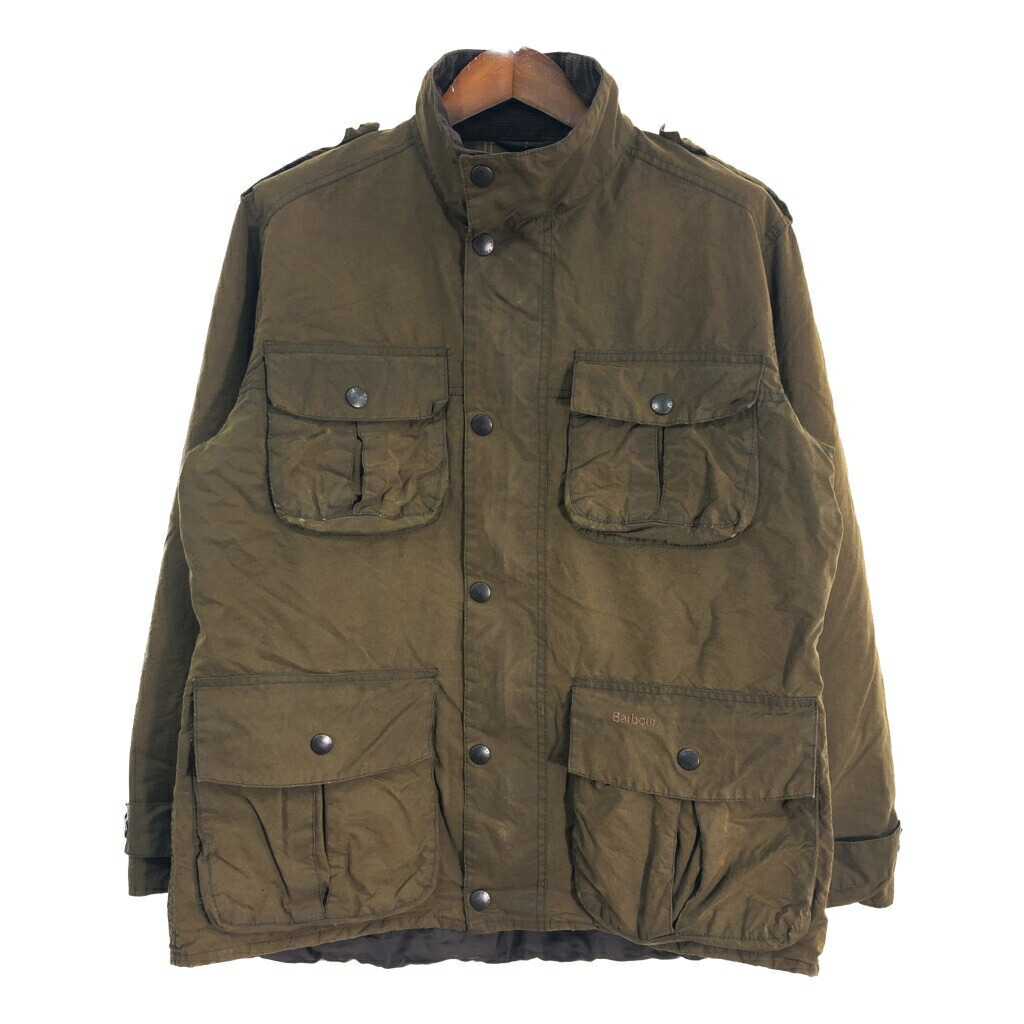 29]バブアー 刺繍ロゴフルジップオイルドジャケットブルゾン襟コーデバラ柄 古着 楽天市場】00's~ ☆ Barbour Drover バブアー 3rd タイプ 襟レザー