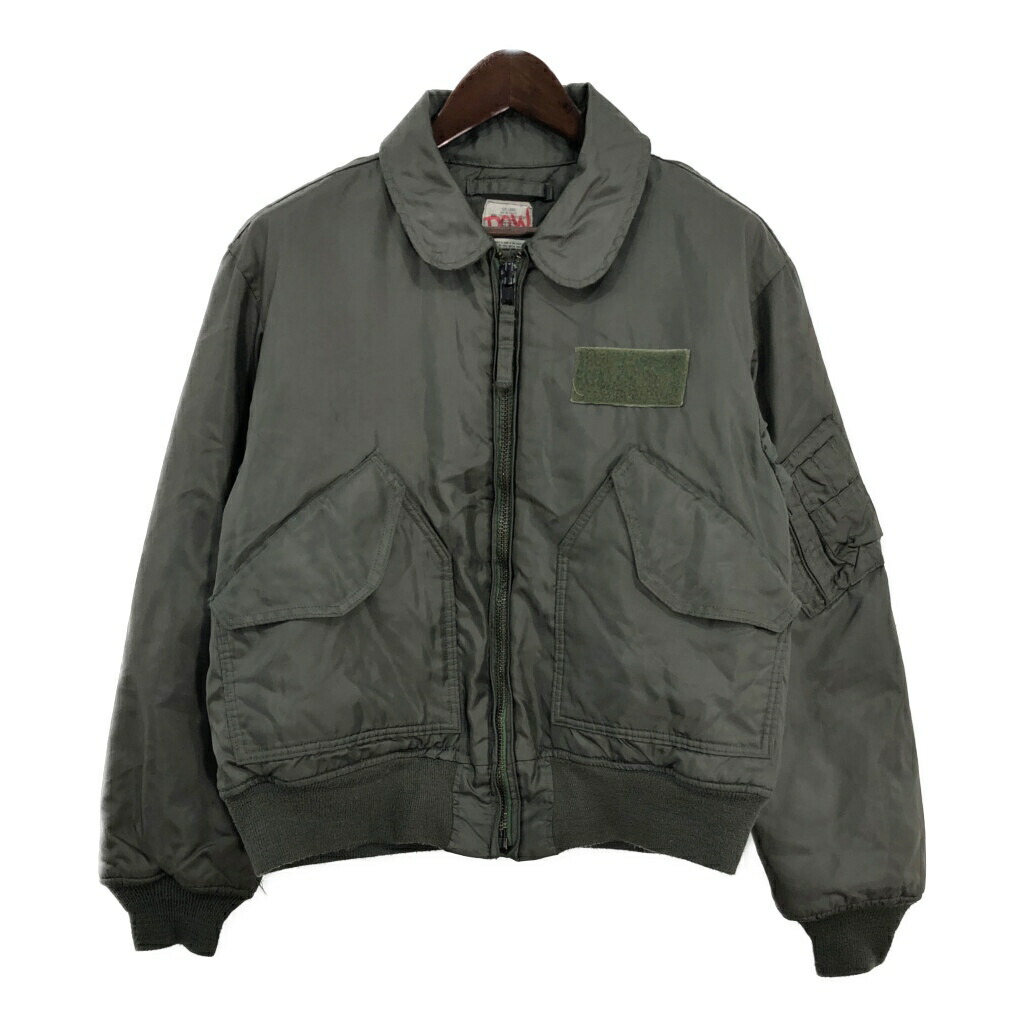 90年代 米軍実物 U.S.AIRFORCE CWU-45/P フライトジャケット ミリタリー セージグリーン(メンズ LARGE)中古 古着 T9270