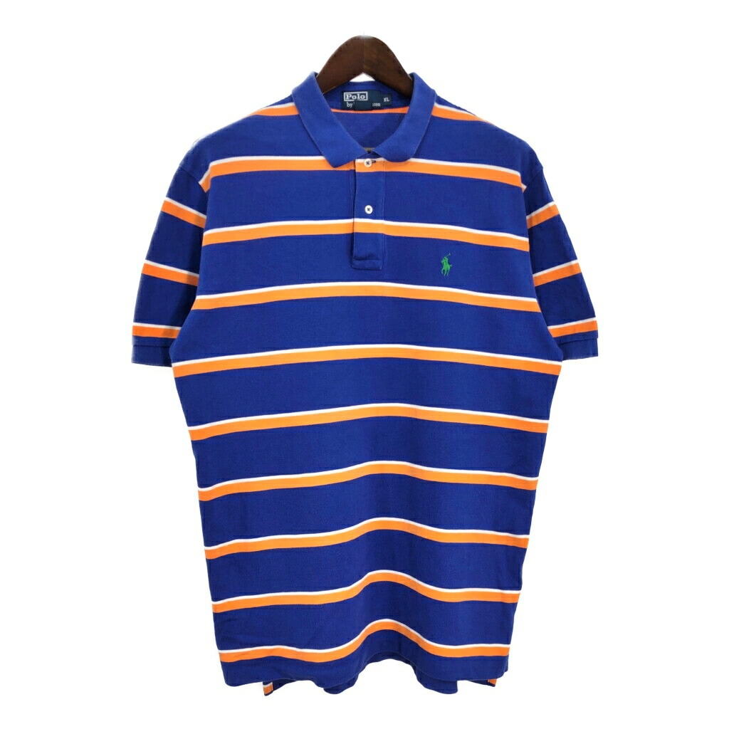 未使用　POLO RALPH LAUREN ポロシャツ L ネイビー　ボーダー POLO by Ralph Lauren ポロシャツ ボーダーネイビー XL - メルカリ