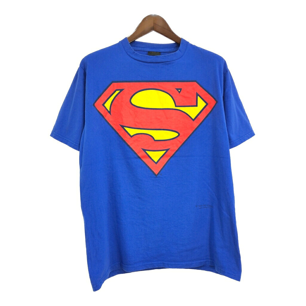 90年代 USA製 Changes スーパーマン SUPERMAN 半袖Ｔシャツ コミックス キャラクター ブルー(メンズ XL)中古 古着 T9795｜YAMAHISA USEDCLOTHINGSHOP