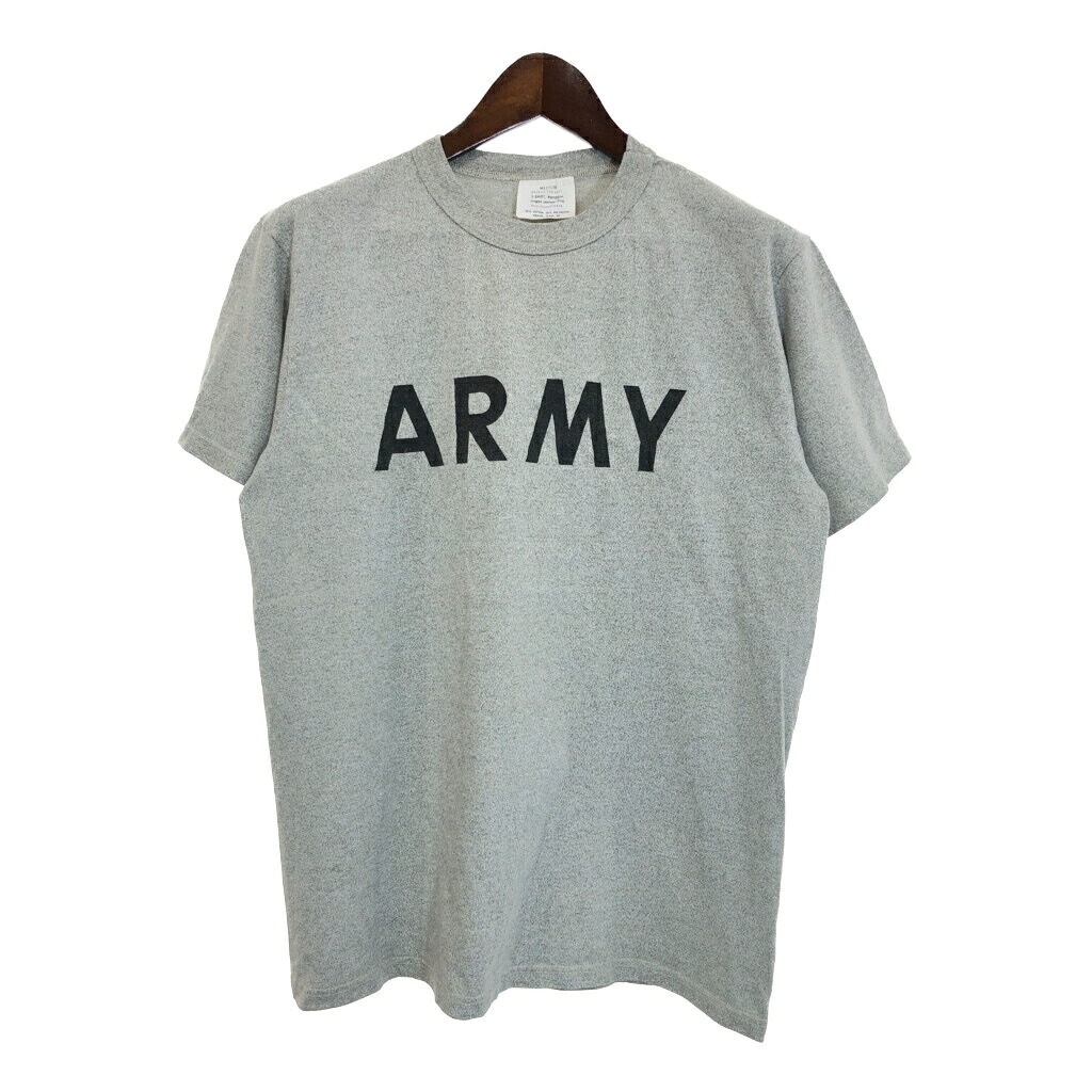 90年代 米軍実物 U.S.ARMY PFU トレーニングTシャツ ミリタリー グレー(メンズ MEDIUM)中古 古着 U0658