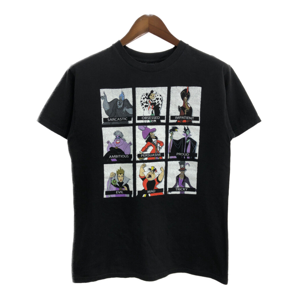 激レア】古着 90s ディズニー ヴィランズ 半袖 シャツ ブラック 黒 ④ 楽天市場】ヴィランズ キャラクターTシャツ サイズ表記 L