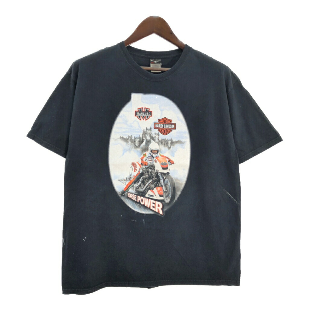 HARLEY DAVIDSON ハーレーダビッドソン 半袖Ｔシャツ ブラック(メンズ L)中古 古着 U0730
