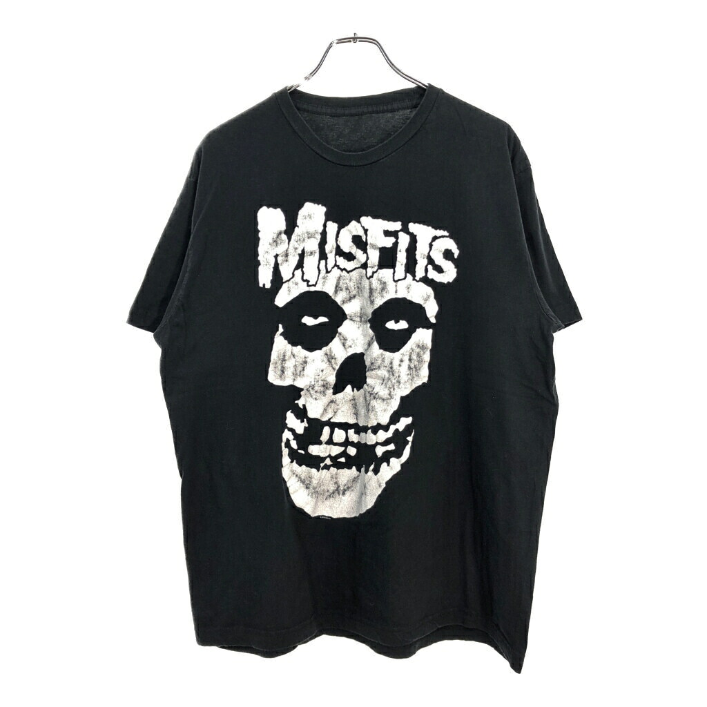MISFITS ミスフィッツ Ｔシャツ バンド ブラック(メンズ L相当)中古 古着 U1752