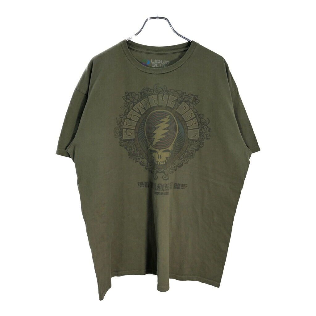 LIQUID BLUE リキッドブルー GRATEFUL DEAD グレイトフル・デッド 半袖Ｔシャツ 大きいサイズ バンド グリーン(メンズ XXL)中古 古着 U1928