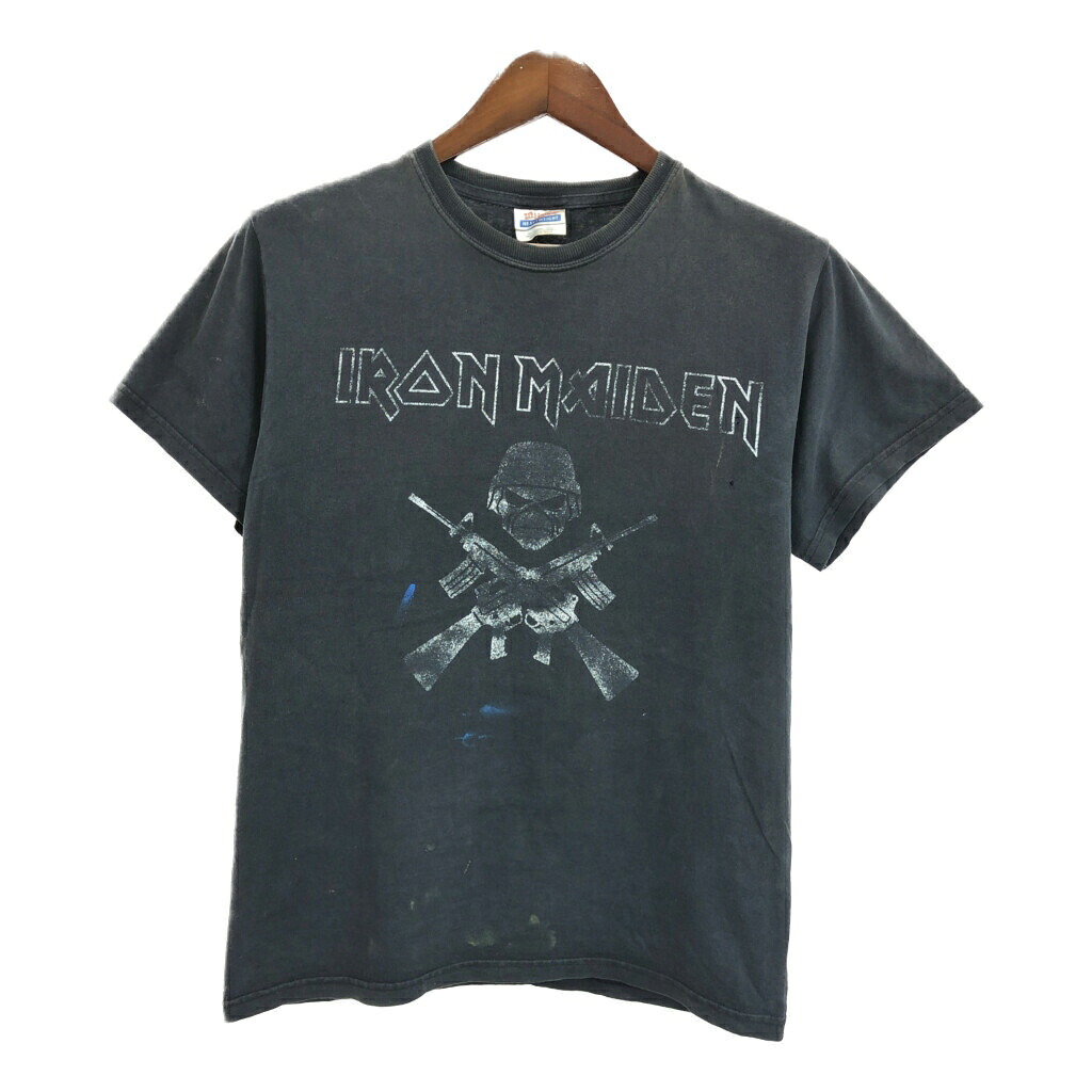 00年代 IRON MAIDEN アイアン・メイデン 半袖Ｔシャツ バンド ブラック(メンズ S)中古 古着 U2020