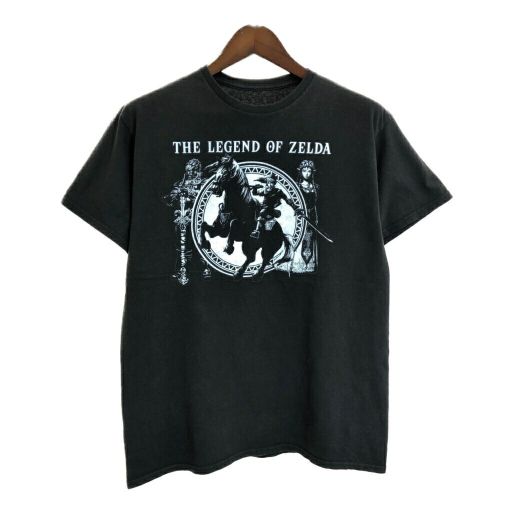 ゼルダの伝説 Tシャツ 風のタクト ステンドグラス風 半袖 黒 ヴィンテージ SALE// The Legend of Zelda ゼルダの伝説 風のタクト 半袖T