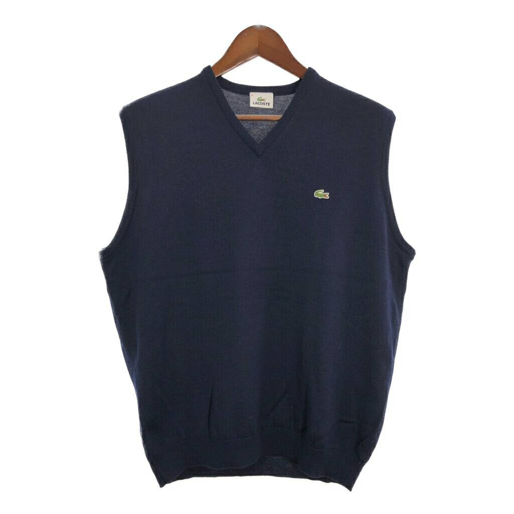 未使用　LACOSTE ネイビー ケーブルニット ベスト　L 楽天市場】ラコステ ケーブル ニット Vネック ベスト LACOSTE